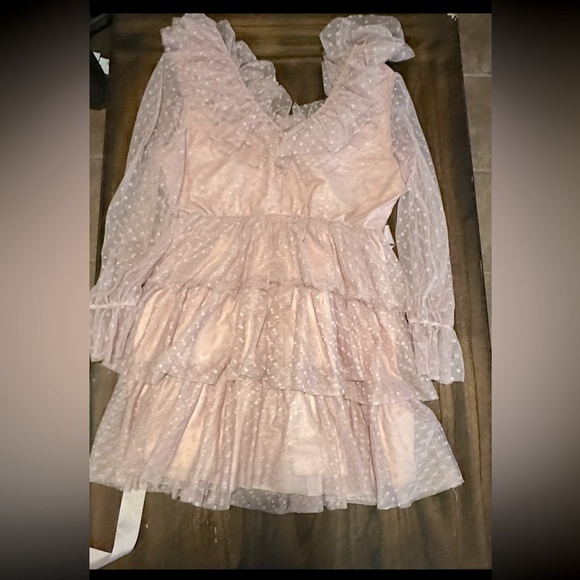 Shein pink polka dot mesh dress - Picture 2 of 5